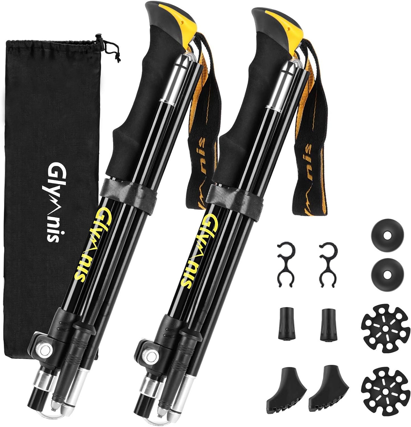 Bastones de Senderismo Bastones Trekking Plegables 2pcs 36cm-130cm