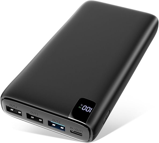 ADDTOP Power Bank 26,800mAh - Batería Externa con Carga Rápida de 22.5W y Pantalla LCD