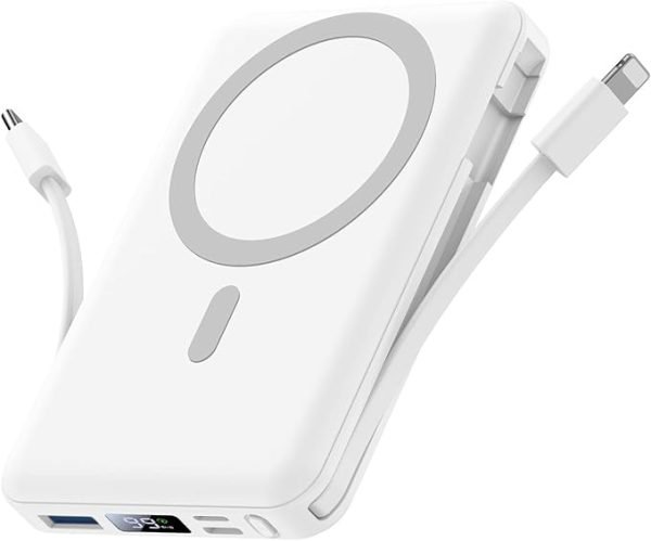 Yiisonger Power Bank Magnético 10000mAh - Batería Externa con Carga Rápida y Pantalla LED