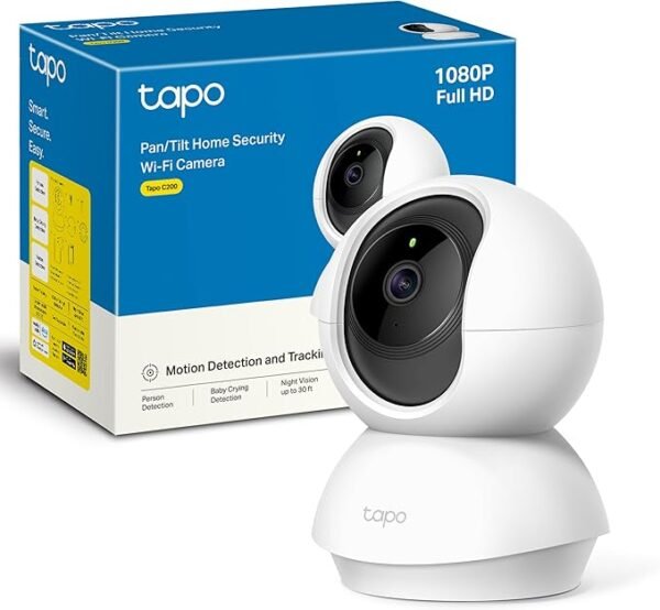 Tapo C200 - Cámara IP WiFi 360° Cámara de Vigilancia FHD 1080p,Visión nocturna