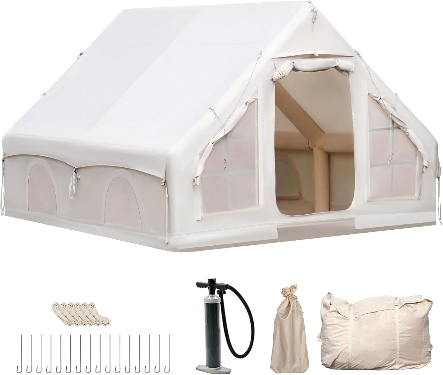 Tienda de campaña Inflable de Tela Oxford Impermeable, Montaje rápido.