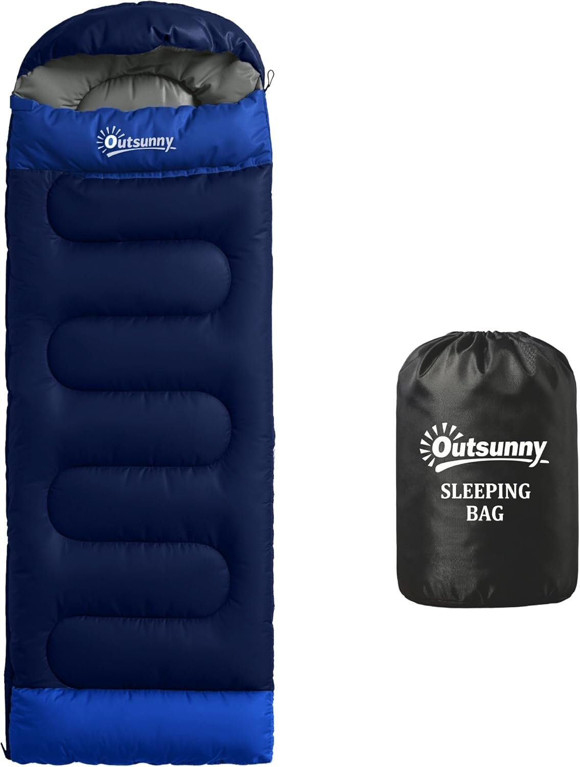 Outsunny Saco de Dormir Ligero e Impermeable para 3 Estaciones