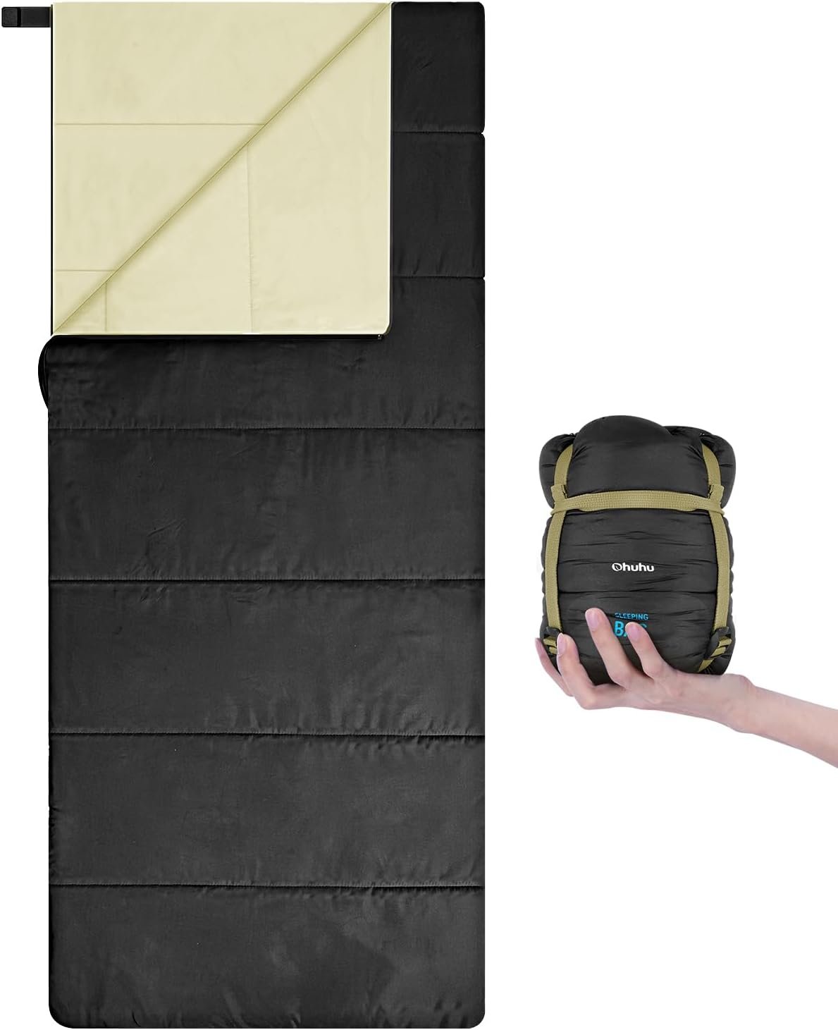 Saco de Dormir Compacto Ohuhu para Verano, Ligero y Fácil de Transportar