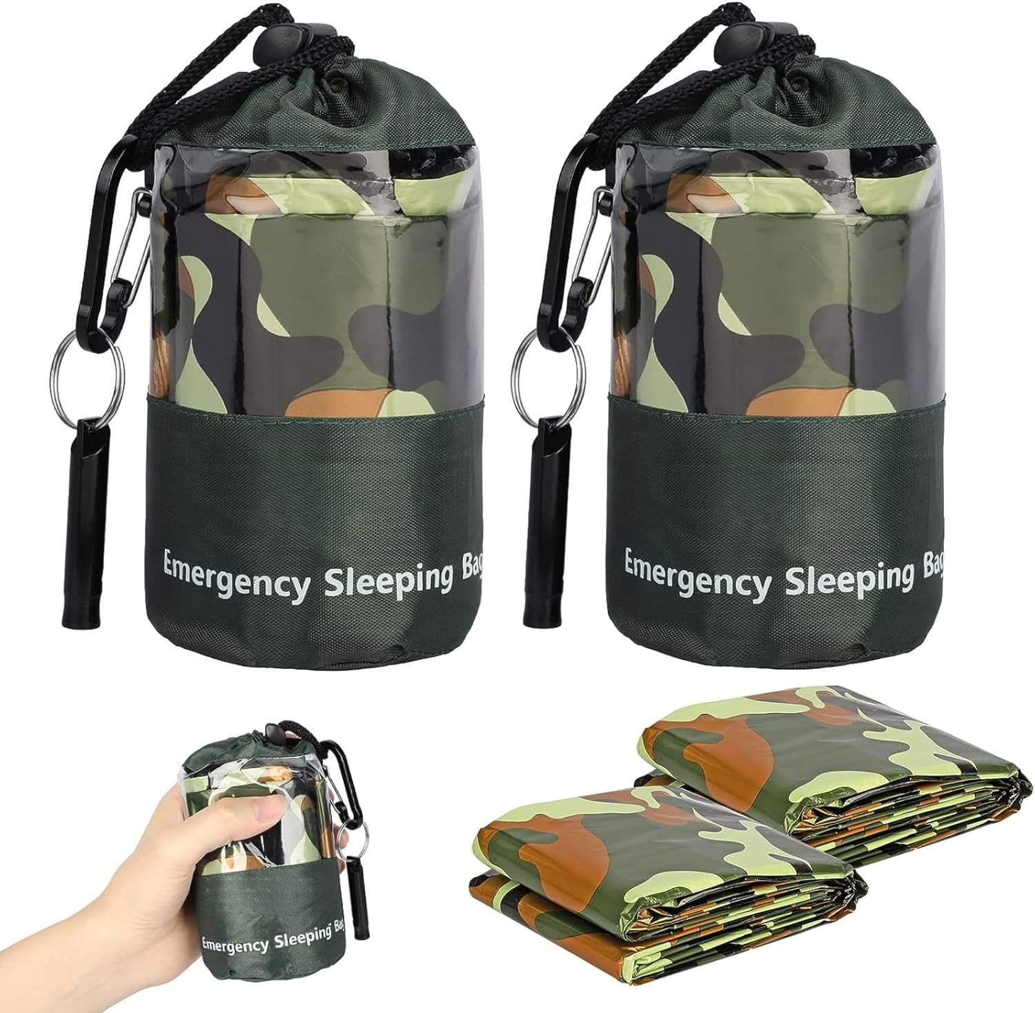 Pack 2 Sacos de Dormir de Emergencia