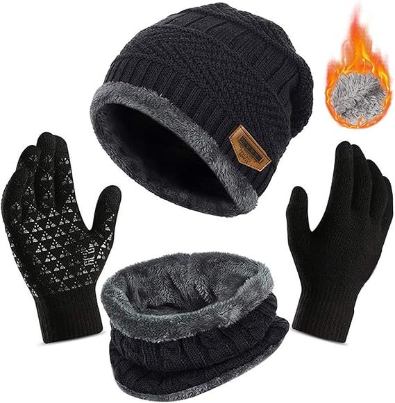 Set de Invierno 3 en 1: Gorro, Bufanda y Guantes